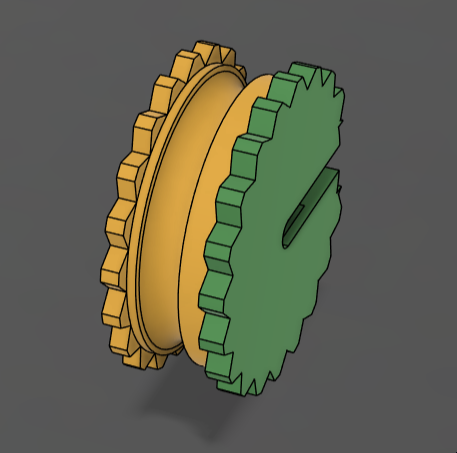CAD: Riemenrolle Carrera 1:32 Original-Hinterachse